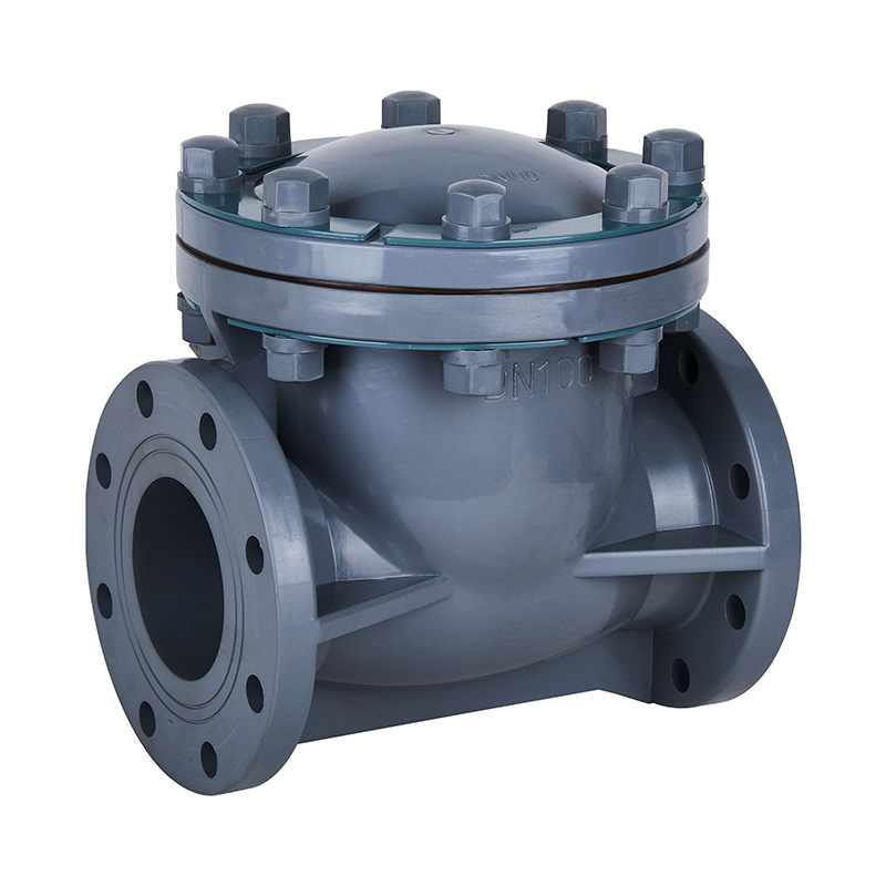 PVC-C H44F-10V 旋启式止回阀 DN15-300 1/2